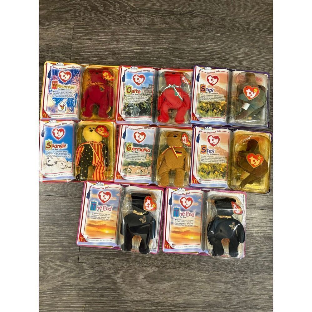 New In Box TY McDonald’s Beanie Babies Collectible Lot of 8 1995-1999 Set - Picture 2 of 3